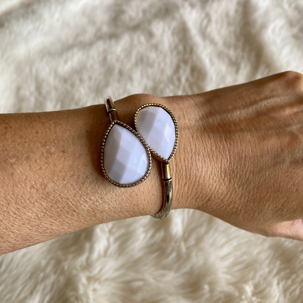 White stone cuff